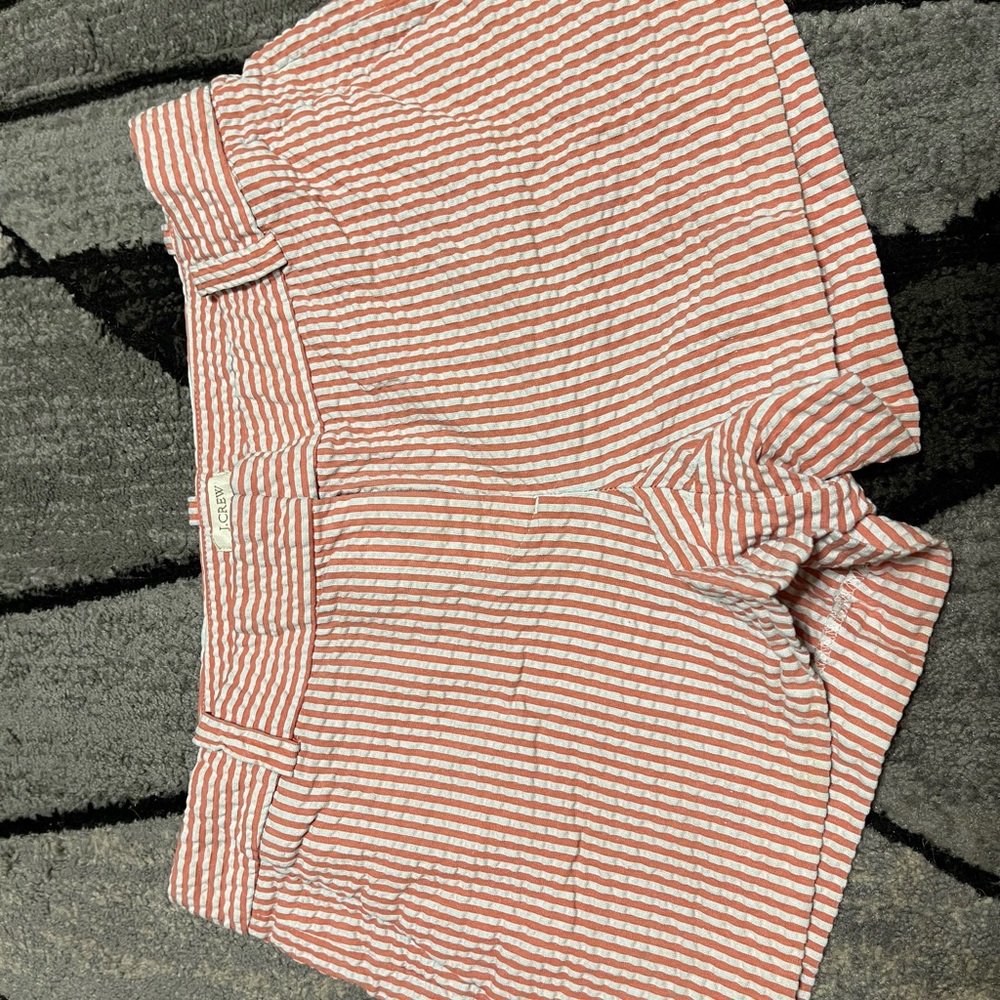 J. Crew Red and White Striped Women's Shorts